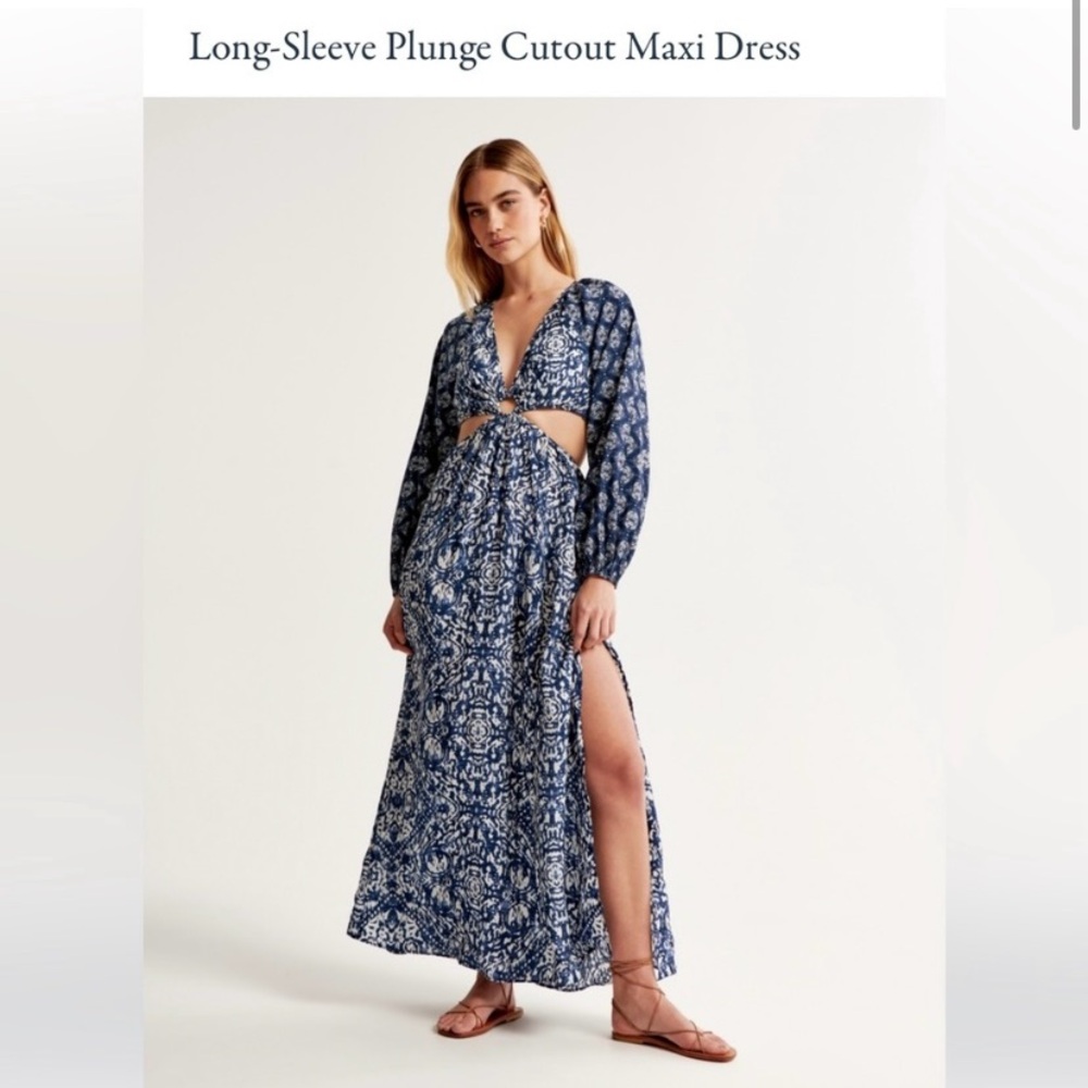 Abercrombie Blue Floral Maxi Dress